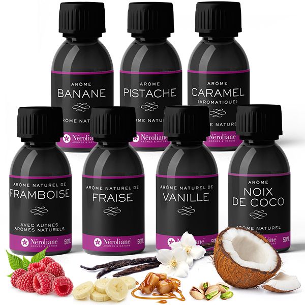 Set di 7 aromi naturali in flaconi da 50 ml | Neroliane