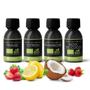 Confezione da 4 aromi BIOLOGICI* Ecocert-FR-BIO-01 + tappi per pipette in omaggio | Neroliane